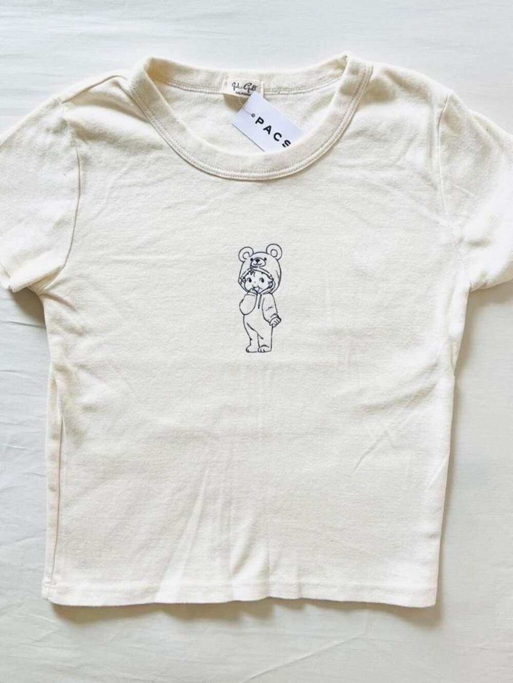 BNWT Brandy Melville-John Galt Angel Baby Cherub Teddy Bear Onesie Pajama Cream